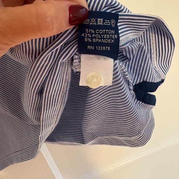 Masters Clubhouse Collection Polo in Blue & White Stripes- XL - Picture 4 of 5